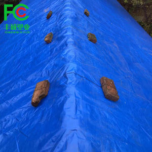 Bâche imperméable bleue 200 g/m² - Couverture en PE résistante aux UV <span class=keywords><strong>pour</strong></span> poulailler, <span class=keywords><strong>tunnel</strong></span> de serre et auvent extérieur - Product Image 2