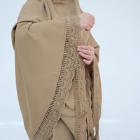 Nouvel Ensemble de Prière 4 Pièces Loriya 2025 de Haute Qualité avec Tapis de Prière et Sac Hijab Dentelle Khimar Jupe Jilbab Abaya Nida