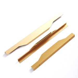 Profilo a buon mercato cina all'ingrosso maniglia del gabinetto mobili d'oro in lega di alluminio semplice <span class=keywords><strong>Hardware</strong></span> per il guardaroba tira camera da letto - Product Image 3