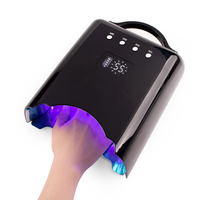 Pro Cure Noir Couleur Rechargeable Sans Fil Grand Double 78w LED UV Lampe À Ongles Portable Nouveau Design avec Matière Plastique