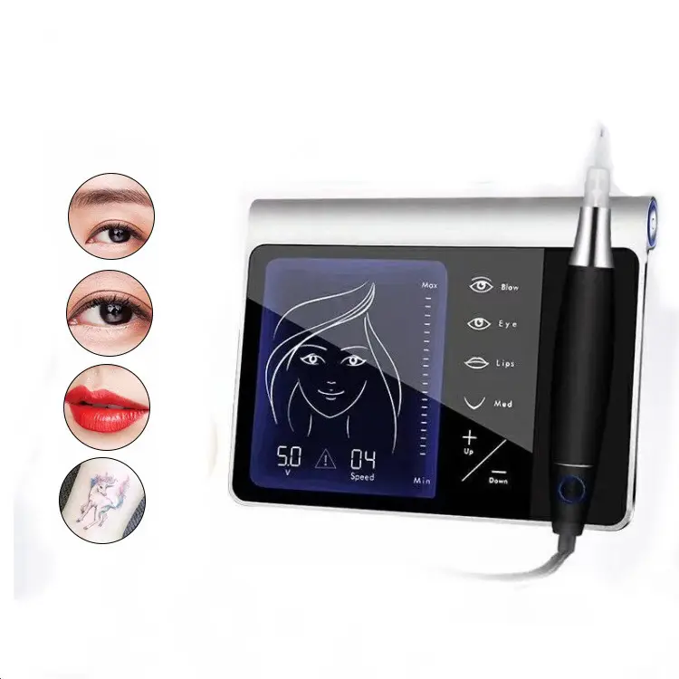 Kit de Microblading f, máquina de tatuaje con pantalla táctil Digital, bordado, MTS, máquina de maquillaje permanente semiinalámbrica, superventas