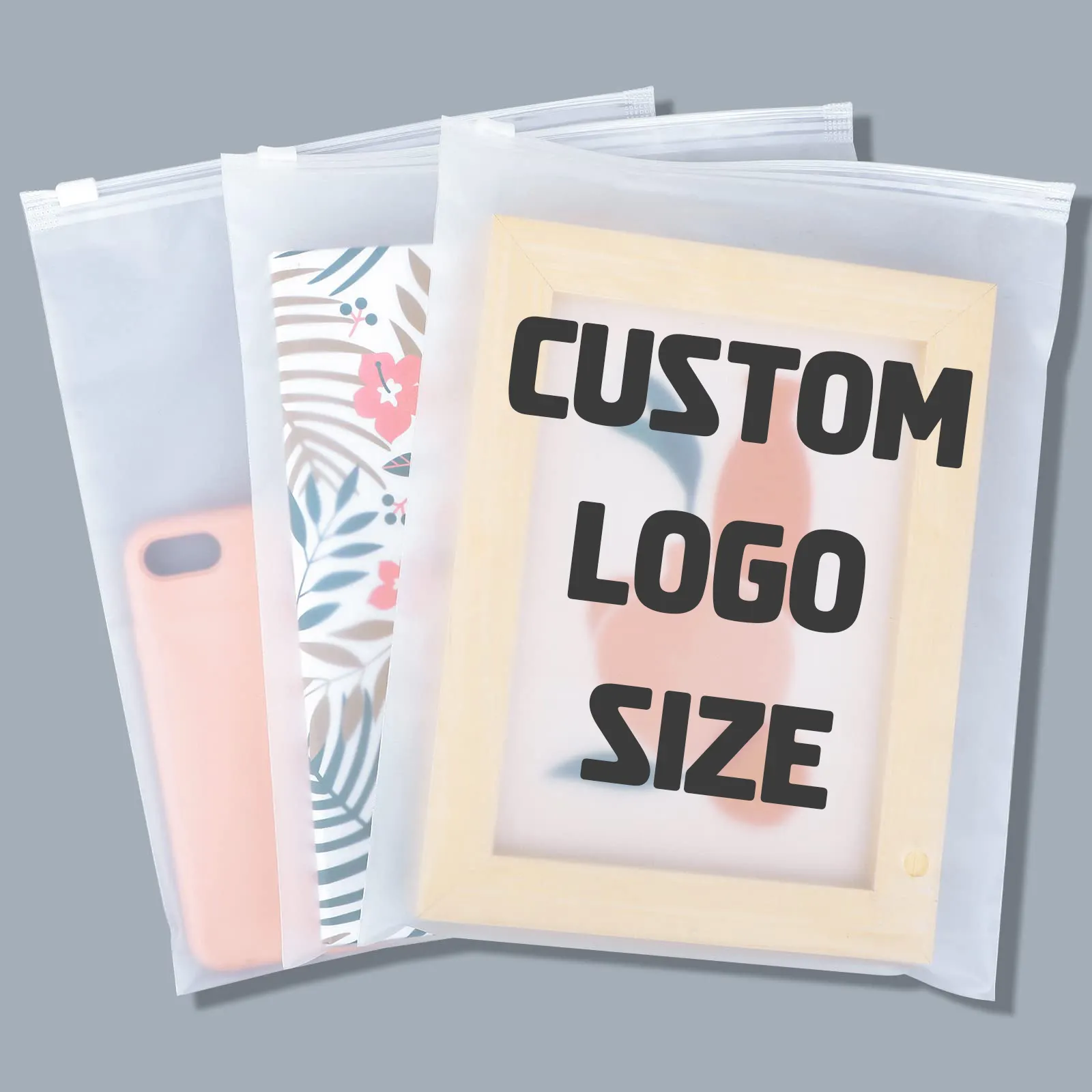 Free Sample Custom Logo Poly Mailers Express Plastic Clothes Bag White Matte Frosted Ziplock Plastic Packaging Bags For Clothing