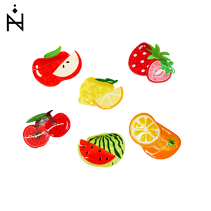 Pinces à cheveux en acrylique de 8 cm de la série ZiX Fruit, accessoire décontracté pour femmes et filles - Product Image 1