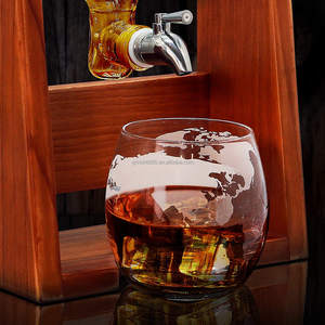 Ensemble de <span class=keywords><strong>carafe</strong></span> à whisky en verre avec verres, 37.2 floz, <span class=keywords><strong>carafe</strong></span> à whisky à <span class=keywords><strong>alcool</strong></span>, <span class=keywords><strong>carafe</strong></span> ronde avec robinet, bouchon et base - Product Image 4