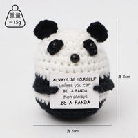 Figurines d'animaux au crochet faites à la main (abeille, lapin, canard, panda) – Décoration créative tricotée pour la maison, carte positive, cadeau personnalisé, vente en gros