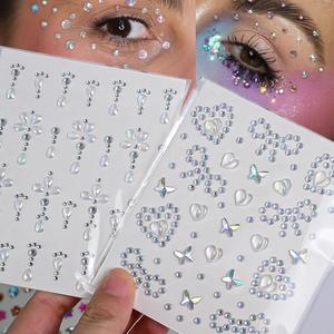 3D Rhinestone cara joyería temporal <span class=keywords><strong>tatuaje</strong></span> pegatina autoadhesivo cristal <span class=keywords><strong>diamante</strong></span> para maquillaje <span class=keywords><strong>de</strong></span> ojos suministros para fiestas - Product Image 5