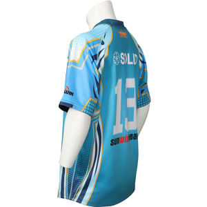 Les uniformes de rugby sont fabriqués en tissu épais et sont cousus avec quatre aiguilles et six fils Tissu lisse Équipe de rugby de Hong Kong - Product Image 4