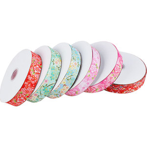 Impresión de cinta personalizada Venta al por mayor 3D Impresión de oro Cinta de grano bruto Fábrica de cinta de arco iris de grano bruto personalizado - Product Image 3