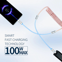 Nuevo cable de datos de carga rápida tipo C 2M 5A trenzado de nailon de aleación de aluminio para iPad Macbook