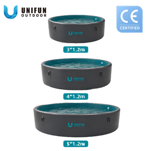 <span class=keywords><strong>Piscine</strong></span> gonflable ronde surélevée en <span class=keywords><strong>PVC</strong></span> renforcé avec technologie Drop Stitch, idéale pour bains froids et bains de glace, personnalisable pour OEM - Product Image 1