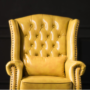 <span class=keywords><strong>Fauteuil</strong></span> en <span class=keywords><strong>cuir</strong></span> avec pieds en bois massif, design contemporain, pour salon et chambre à coucher, réception - Product Image 3