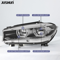 Phare LED JUSHUN pour BMW X5 F15 2014-2018, clignotant dynamique LED, feux de jour, Plug and Play