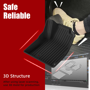 Высококачественный водонепроницаемый автомобильный коврик 3D TPE напольные вкладыши пылезащитный автомобильный коврик для <span class=keywords><strong>Mitsubishi</strong></span> <span class=keywords><strong>Outlander</strong></span> 2023-2024 5 мест RHD - Product Image 3