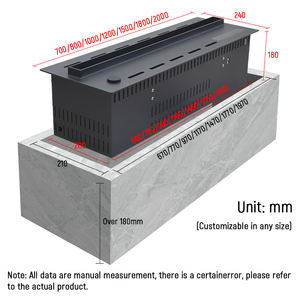 Chimenea de Vapor 3D <span class=keywords><strong>para</strong></span> <span class=keywords><strong>Sala</strong></span> de Estar con Estilo Moderno, Luz Ambiental, Control Remoto / Aplicación <span class=keywords><strong>para</strong></span> Cambiar los Colores de las Llamas - Product Image 6