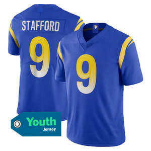 Jersey Juvenil de Alta Calidad de Los Ángeles 12 Puka Nacua 17 <span class=keywords><strong>Davante</strong></span> <span class=keywords><strong>Adams</strong></span> 9 Stafford 8 #   Camisetas de Fútbol Americano con Logotipo - Product Image 3