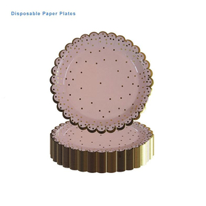 <span class=keywords><strong>Assiettes</strong></span> en papier florales vintage 7 pouces Eco Friendly Heavy Duty Weddings Brunches - Product Image 5