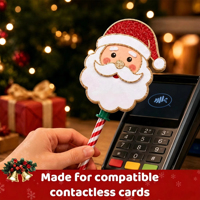 Baguette de paiement par carte de crédit, Baguette magique de paiement de Noël, Lecteur de cartes, Accessoire de paiement pour les fêtes, Accessoire de paiement amusant Père Noël
