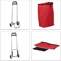 Carrito de Compras Plegable al por Mayor con Ruedas de EVA, Diseño Plegable para Uso en Supermercados