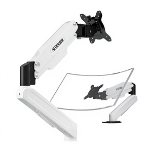 Supporto da scrivania per monitor da gaming regolabile in altezza senza foratura, per 2-9 kg, triplo. - Product Image 1