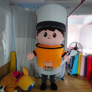 Disfraz de Mascota de Chef Personalizado OEM para Adultos, Personal de <span class=keywords><strong>Restaurante</strong></span>, Diseño de Dibujos Animados, Delantal Extraíble para Cadenas de Tiendas - Product Image 1