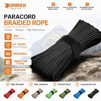 Cordon en paracorde de polyester et nylon de 4 mm, vente en gros, multicolore, pour la fabrication de bracelets de survie, de lanières et de porte-clés, OEM