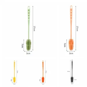 Cepillo de limpieza de silicona portátil de mango largo multiusos sin esquinas muertas para botellas y vasos - Product Image 6