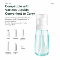 Pulvérisateur portable en plastique en forme de lampe, disponible en 30 ml, 60 ml et 100 ml