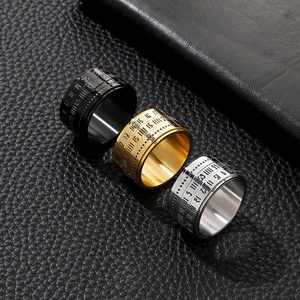 Anillo de Pareja para Hombre, Chapado en Oro y Plata, Acero Inoxidable, Estilo Hip Hop con Zirconia y Moissanita, Anillo de Regalo - Product Image 3
