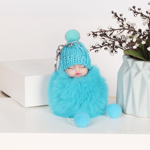 Porte-clés en peluche 3D mignon en forme <span class=keywords><strong>de</strong></span> poupée endormie, breloque <span class=keywords><strong>de</strong></span> sac tendance, pendentif <span class=keywords><strong>de</strong></span> téléphone, porte-clés <span class=keywords><strong>de</strong></span> voiture pour filles, petit cadeau - Product Image 6