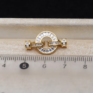 Componentes de Joyería JG5165: Hebilla de Cadena para Suéter, Hebilla para Sombrero, Accesorio DIY para Collar y Pulsera de Plata S925 con Piedra en Forma de T - Product Image 2
