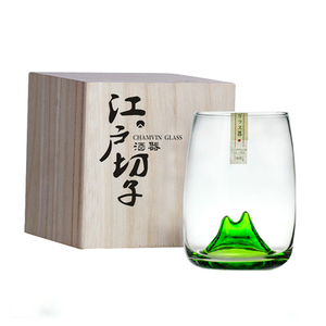 Verres à brandy en cristal EDO faits à la main Love Loyalty, style japonais Japandi, 280 ml, motif cerise, collection automne, pour amoureux - Product Image 1