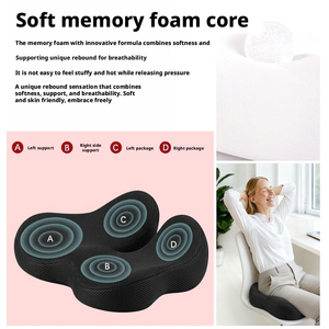 Coussin de siège ergonomique en <span class=keywords><strong>mousse</strong></span> à mémoire de forme <span class=keywords><strong>haute</strong></span> <span class=keywords><strong>densité</strong></span>, soutien en U <span class=keywords><strong>pour</strong></span> le coccyx, coussin orthopédique <span class=keywords><strong>pour</strong></span> siège de voiture ou chaise, idéal <span class=keywords><strong>pour</strong></span> les longues périodes assises - Product Image 3
