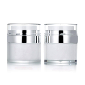 Empty 30g 50g 30ml Eye Cream Lotion Container White Acrylic Powder <strong>Jars</strong> Double Wall Cosmetic <strong>Airless</strong> <strong>Pump</strong> <strong>Jar</strong> - Product Image 2