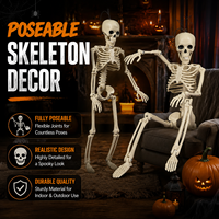 Cadre de squelette portable en plastique simulé de 40 cm, accessoire d'effaroucheur pour événements terrifiants et nuits de terreur