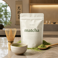 EcoPack Staande Zipper Pouch Mylar Aluminiumfolie Voedselveilige Matte Zak voor Matcha Proteïne Koffiepoeder Groothandel OEM ODM