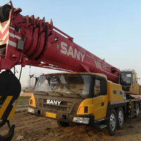 Grue mobile Sany d'occasion économique de 90 tonnes avec boîte de vitesses, hauteur de levage de 120 m et moteur Weichai pour travaux de levage sur site