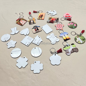 Porte-clés <span class=keywords><strong>en</strong></span> MDF 4 formes, 20 pièces, <span class=keywords><strong>Kit</strong></span> d'impression par Sublimation, glands, porte-clés, anneaux pour bricolage, artisanat du <span class=keywords><strong>bois</strong></span>, nom, étiquette d'identification - Product Image 2