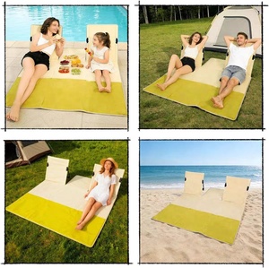Chaise <span class=keywords><strong>de</strong></span> jardin pliable moderne en aluminium avec dossier et tapis anti-humidité pour extérieur, camping, pêche, bord <span class=keywords><strong>de</strong></span> piscine - Ventes flash - Product Image 5
