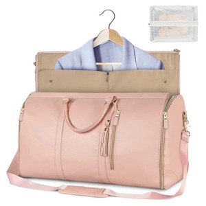 Sac de <span class=keywords><strong>voyage</strong></span> pliable en cuir PU grande capacité, sac de week-end multifonctionnel pour hommes et femmes d'affaires - Product Image 2