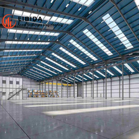 Grande structure métallique moderne résistante au vent, entrepôt préfabriqué en acier robuste