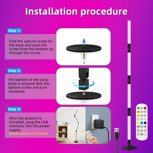 <span class=keywords><strong>Lampadaire</strong></span> pliant DIY RGB + CW Plusieurs modes d'éclairage Connectez l'application intelligente pour contrôler le <span class=keywords><strong>lampadaire</strong></span> - Product Image 4