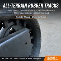 Mini Skid Steer Loader Cingolato con Motore Kubota da 25 CV CE EPA e Benna 4 in 1 per Agricoltura, Edilizia e Paesaggistica