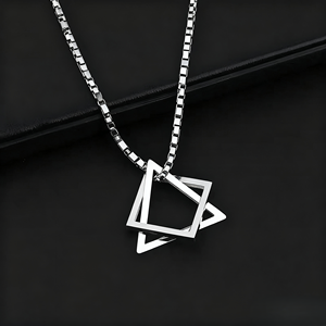 Últimos suministros para fiestas, colgante de fantasía, símbolo minimalista, collar de cadena de acero inoxidable para mujeres, hombres, estudiantes, regalos al por mayor - Product Image 4