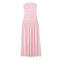 Nuevo Vestido Largo Plisado Midi de Tubo con Cremalleras Tejidas de Cintura Natural para Mujer, Color Sólido, Venta Caliente 2026