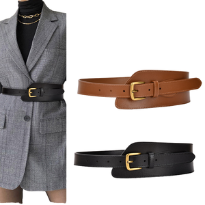 Ceinture en cuir véritable avec boucle à ardillon en alliage, légère et écologique, en cuir de vache - Product Image 1