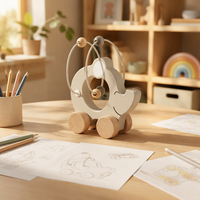 Coffret de Jeu Éducatif Montessori en Bois « Soleil Éclatant » – Jeu Personnalisé Éléphant, Animaux et Voitures pour Enfants de 4 à 6 Ans – Vente Flash