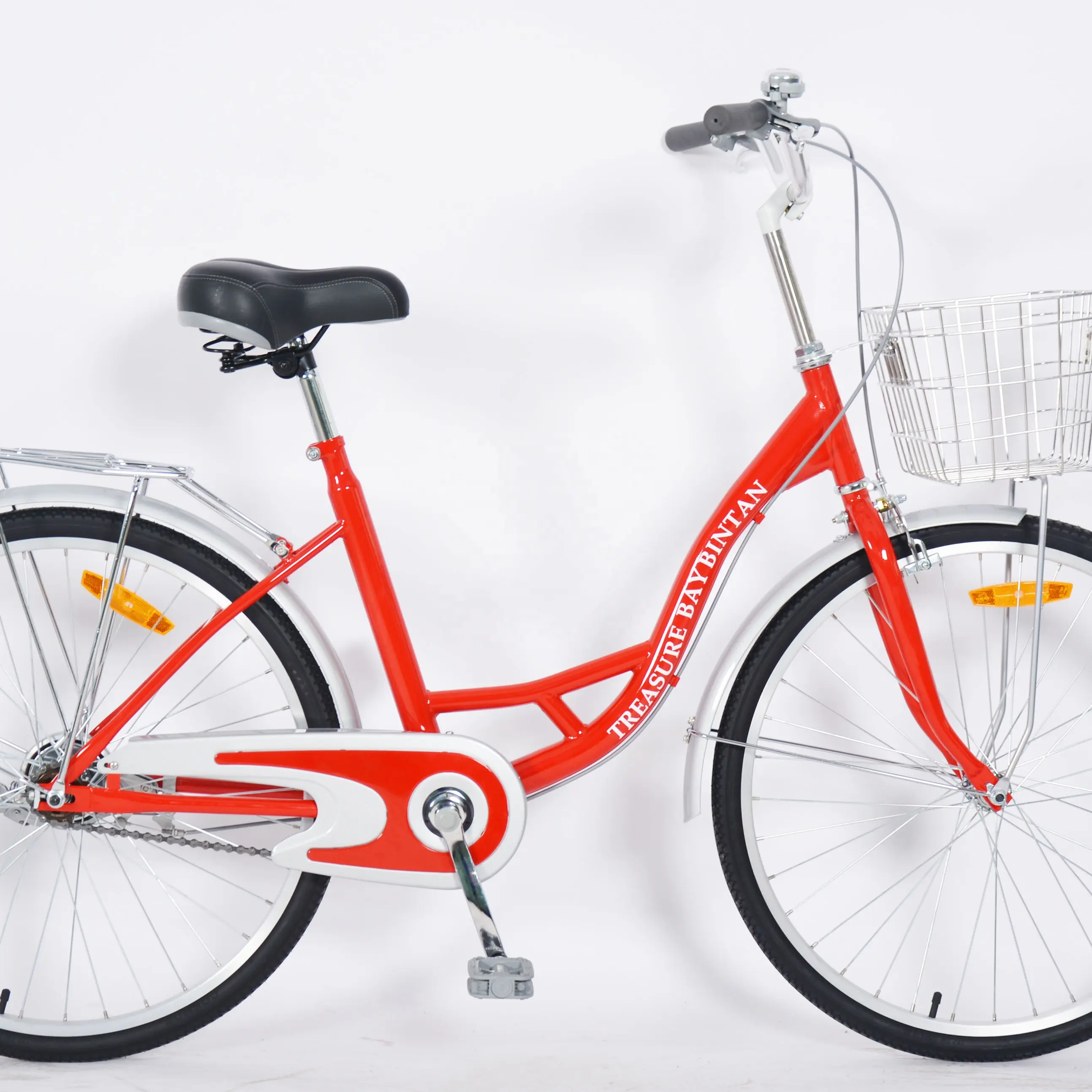 Хорошее качество OEM 24 дюйма односкоростной стальной каркас для езды на велосипеде, Женский цикл город