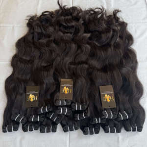 ผมดิบธรรมชาติสีดำเป็นลอน - Product Image 1