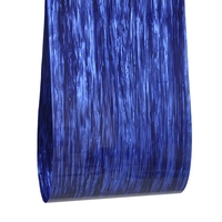 Feuille de Celluloïd à Rayures Bleues Effet Bois pour Instruments de Musique, Feuille Décorative DIY pour Enveloppement de Batterie