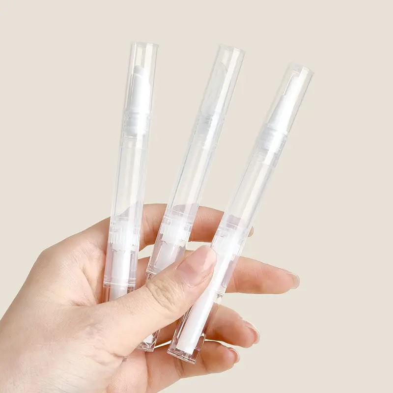 2ml Lipstick Twist Cosmetic Pen Nail Oil Pen With Brush Tip Cosmetic Lip Gloss Tube Applicators Liquid Empty Cuticle Oil Pen
